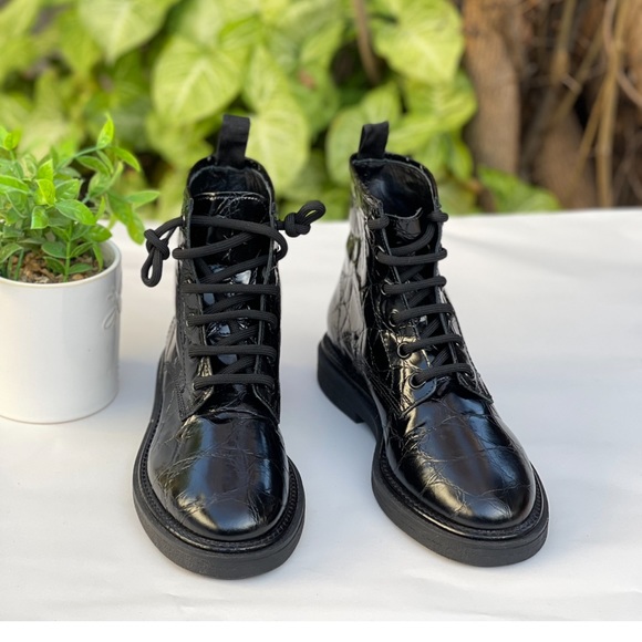 AGL Moreen lace-up boots black leather size 37.5 / 7.5 New - Picture 12 of 12